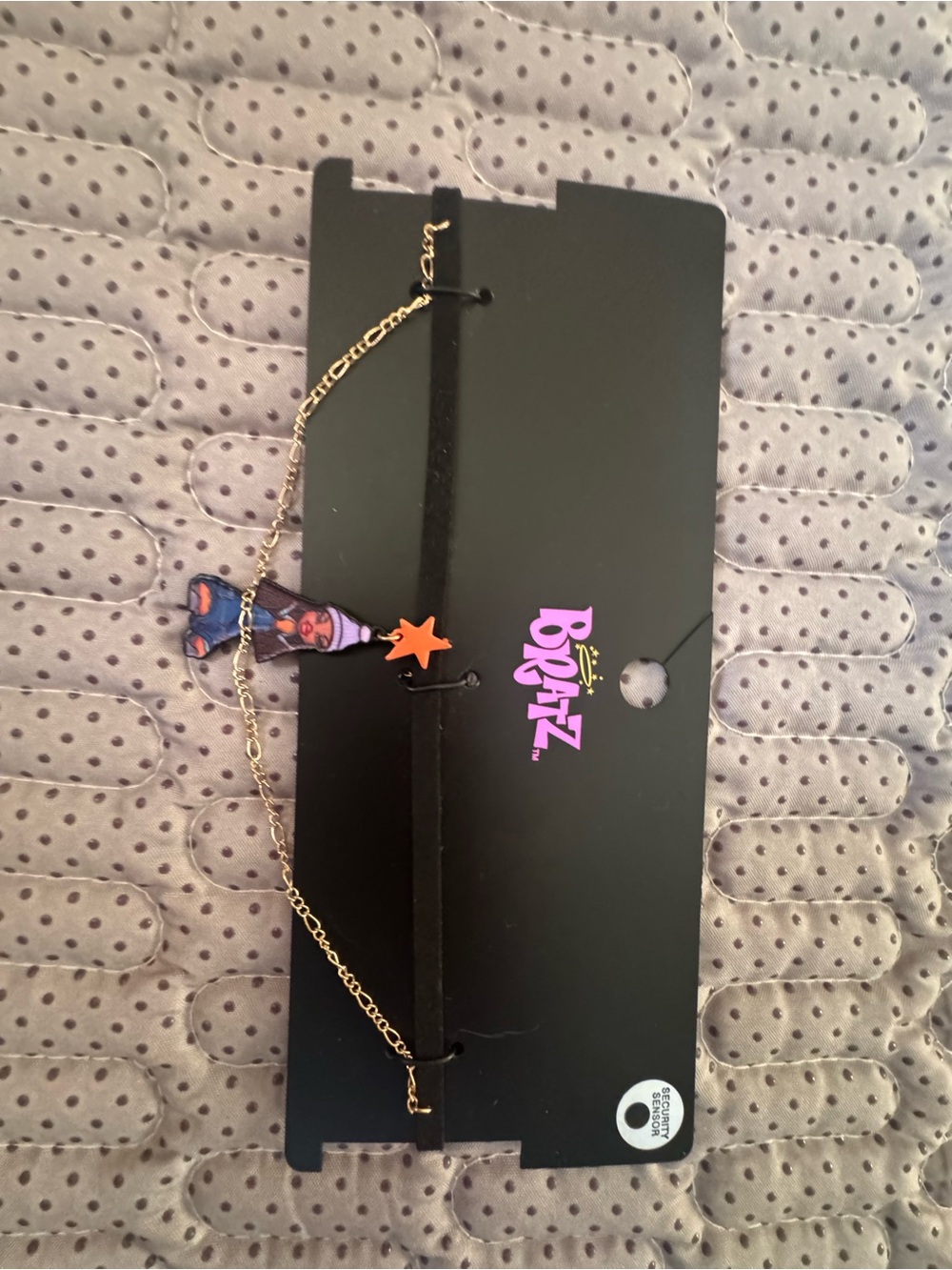 Y2K style Bratz Gold Chain Necklace with Orange Star Charm